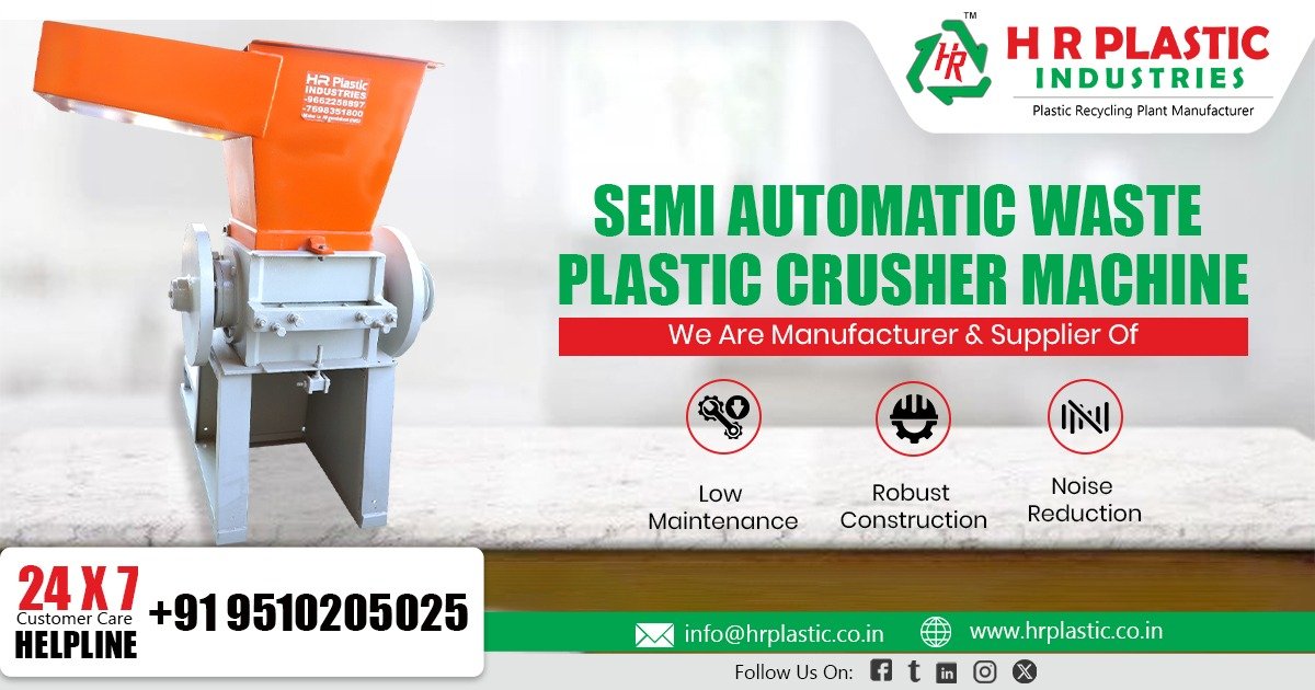 Semi Automatic Waste Plastic Crusher Machine in Turkey