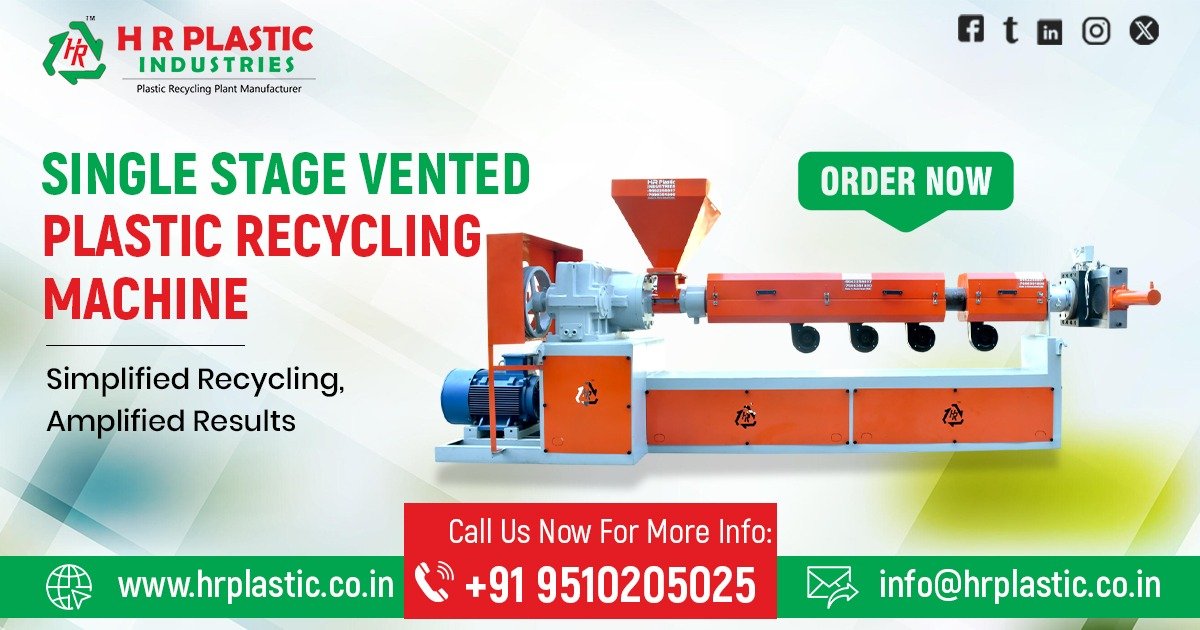 Single Stage Vented Plastic Recycling Machine in Ghana
