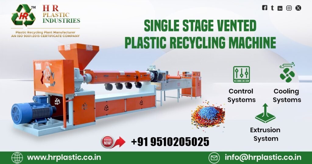 Single Stage Vented Plastic Recycling Machine in Russia