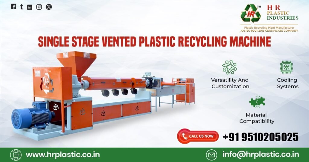 Single Stage Vented Plastic Recycling Machine in DR Congo