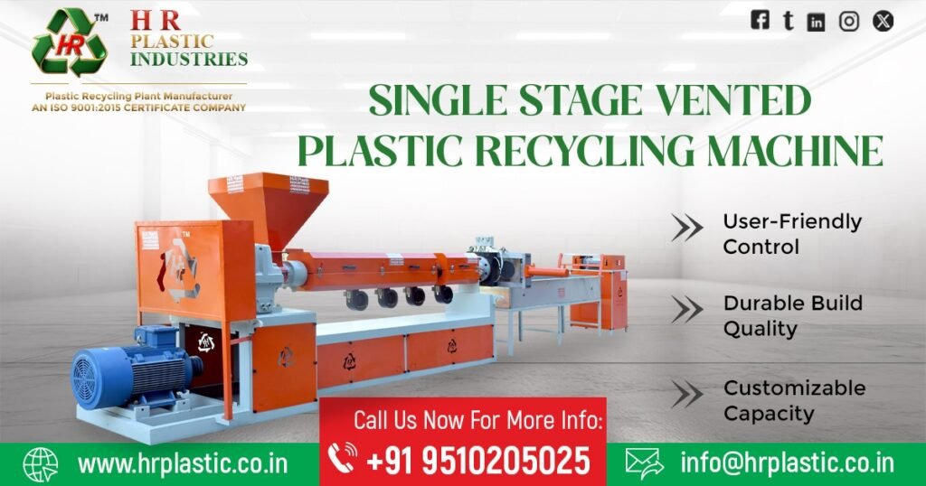 Single Stage Vented Plastic Recycling Machine in Tanzania
