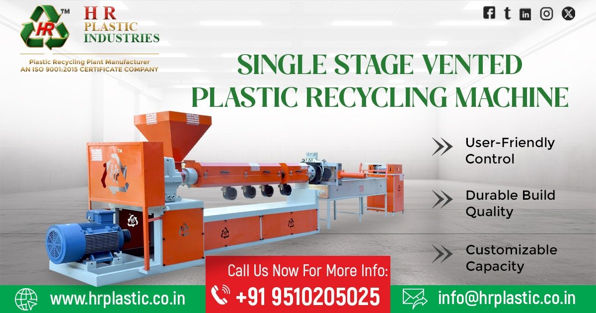 Single Stage Vented Plastic Recycling Machine in Tanzania
