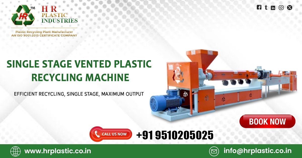 Single Stage Vented Plastic Recycling Machine in United Kingdom