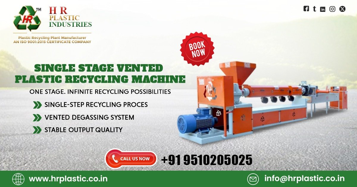 Single Stage Vented Plastic Recycling Machine in Kenya