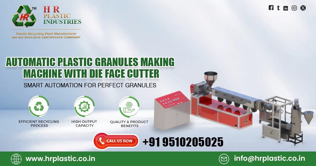 Automatic Plastic Granules Making Machine with Die Face Cutter in Turkey