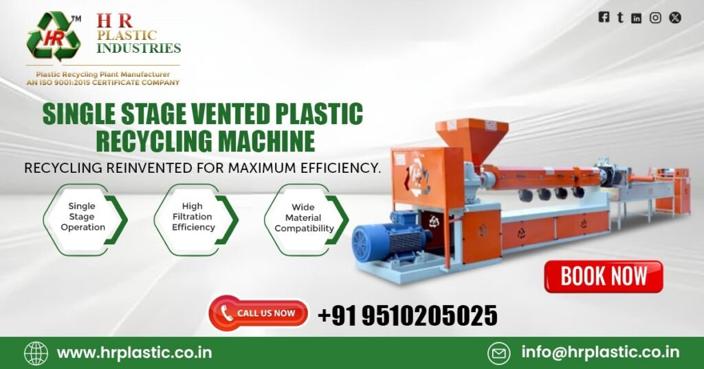 Single Stage Vented Plastic Recycling Machine in Sudan
