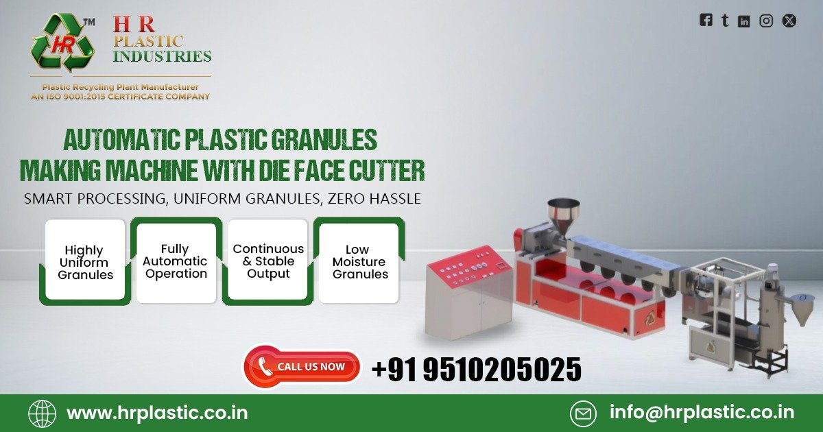 Automatic Plastic Granules Making Machine with Die Face Cutter in Bangladesh
