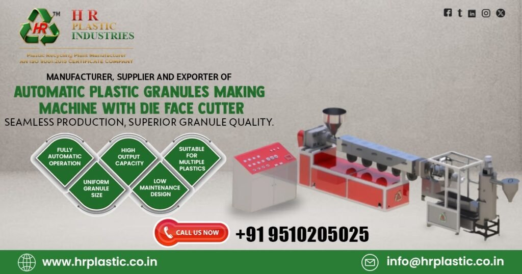 Automatic Plastic Granules Making Machine with Die Face Cutter in Tanzania