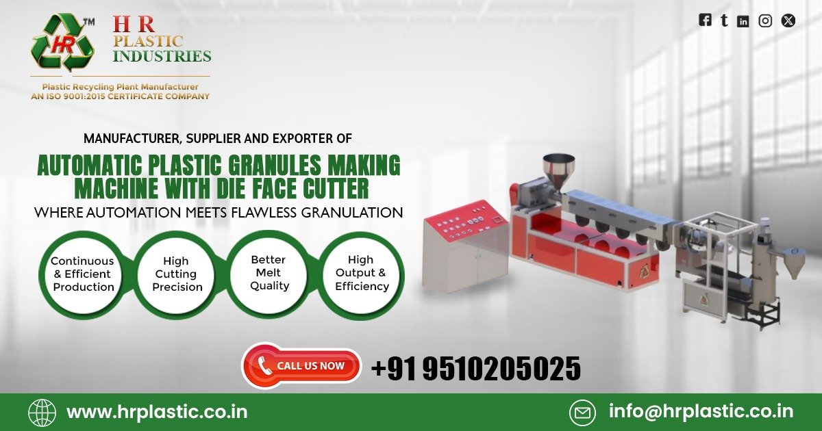 Automatic Plastic Granules Making Machine With Die Face Cutter in Spain