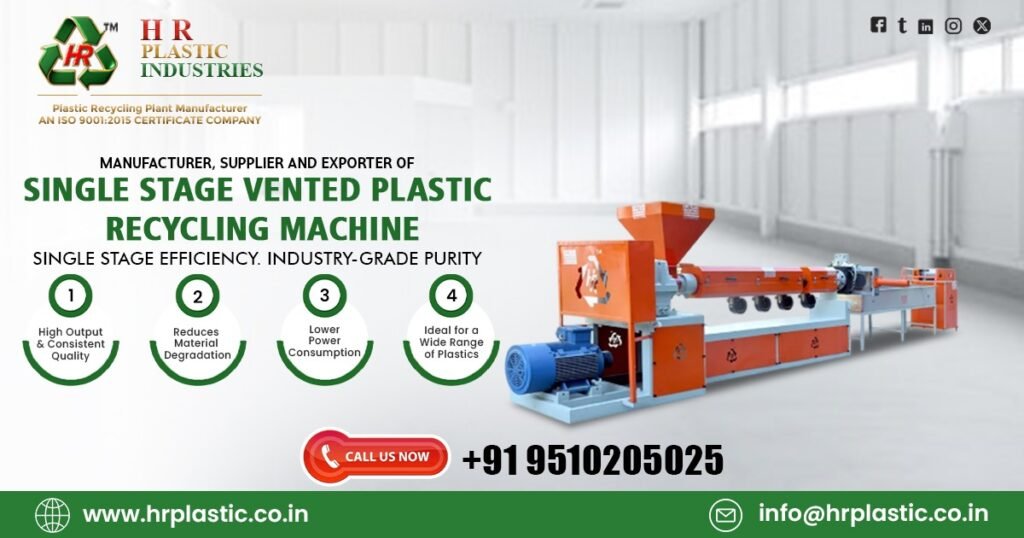 Single Stage Vented Plastic Recycling Machine in Algeria