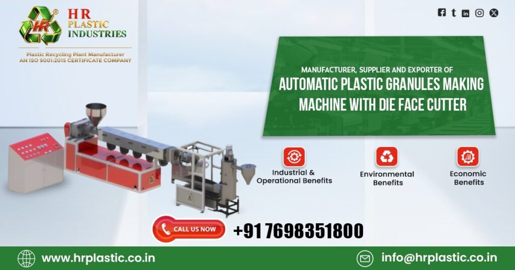 Automatic Plastic Granules Making Machine with Die Face Cutter in South Korea