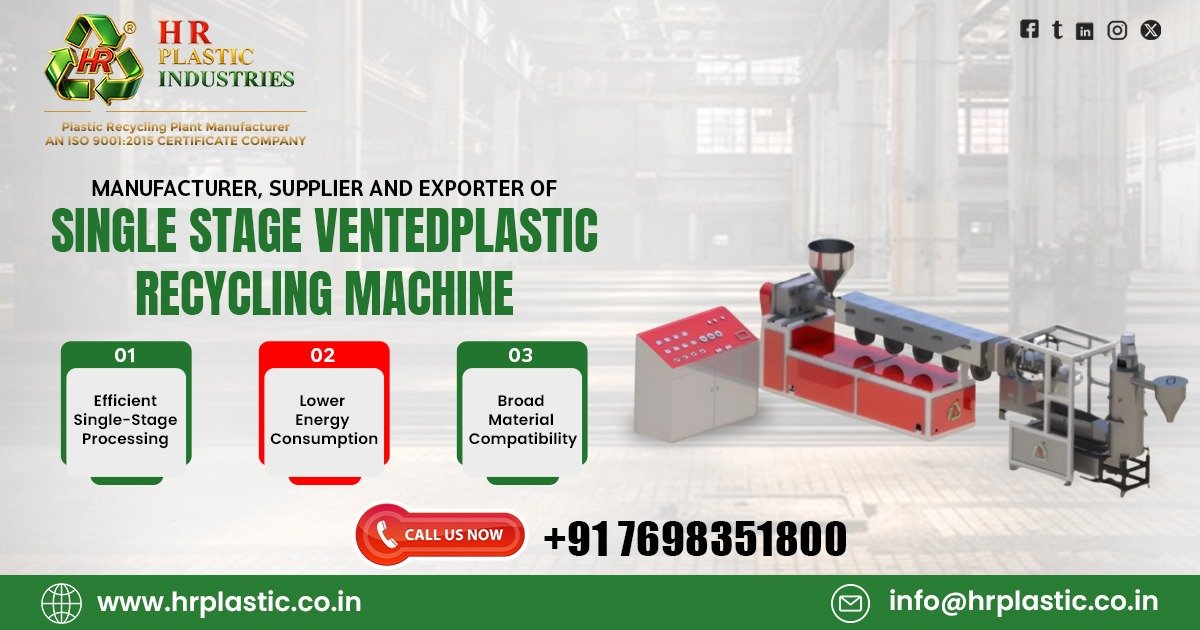 Single Stage Vented Plastic Recycling Machine in Turkey