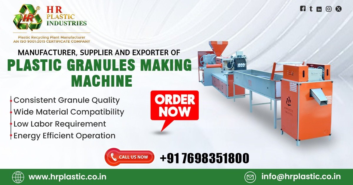 Supplier of Plastic Granules Making Machine in Gujarat