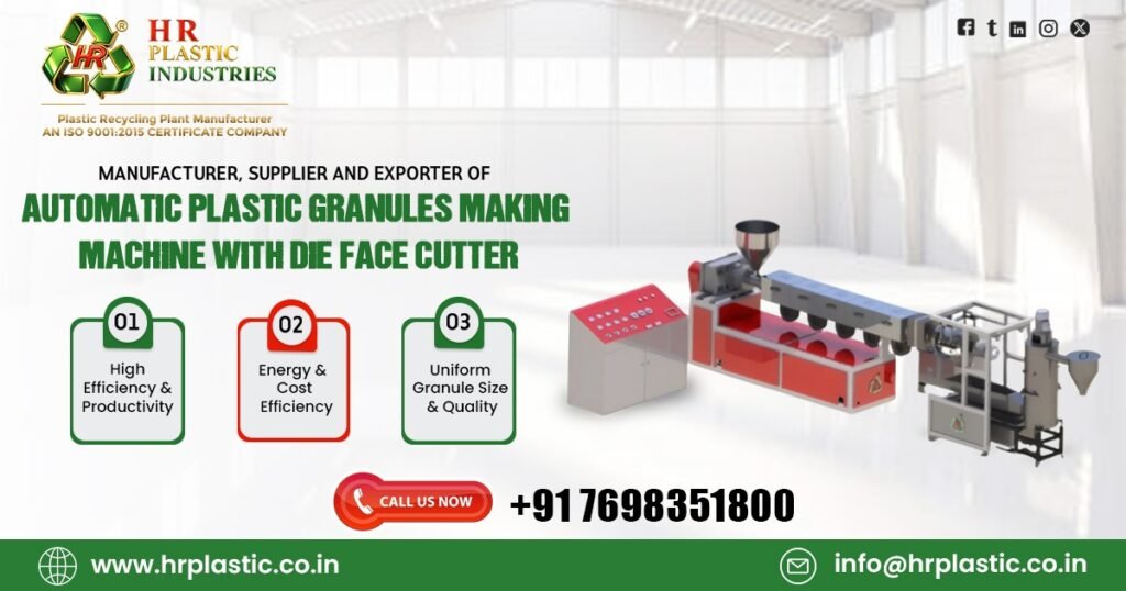 Automatic Plastic Granules Making Machine with Die Face Cutter in Iran