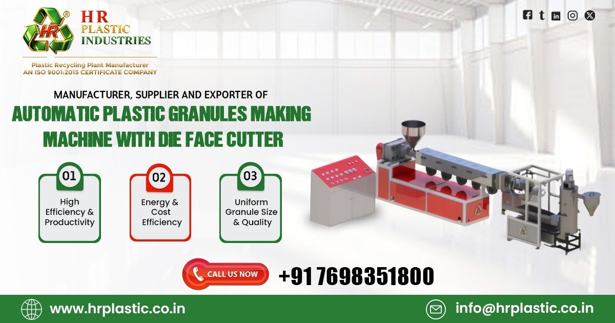 Automatic Plastic Granules Making Machine with Die Face Cutter in Iran