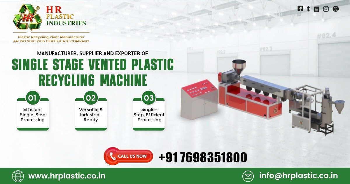 Single Stage Vented Plastic Recycling Machine in Vietnam