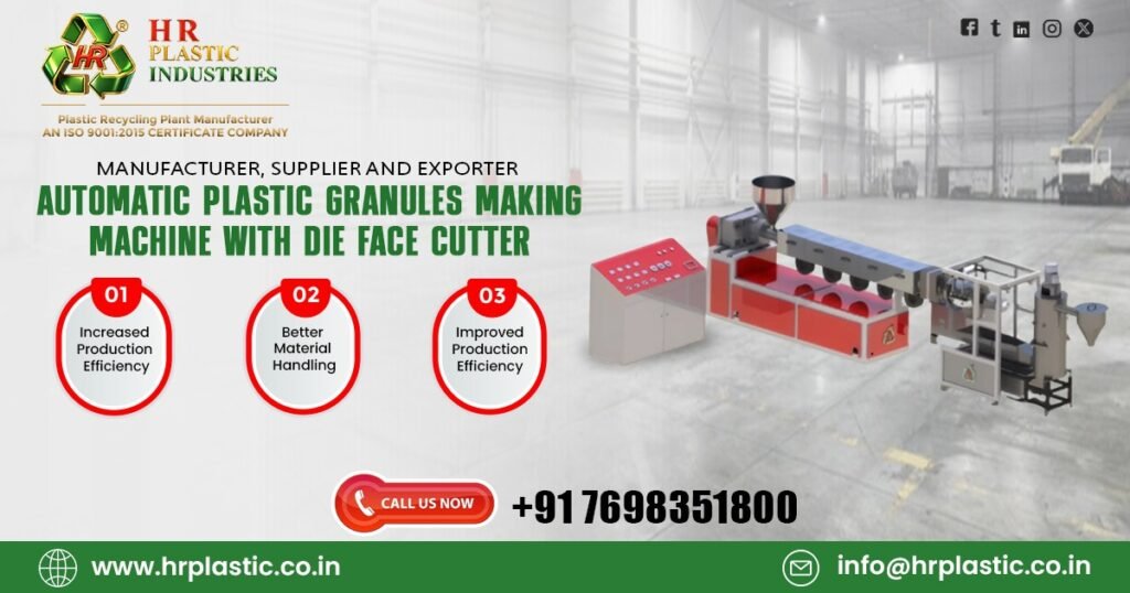 Automatic Plastic Granules Making Machine with Die Face Cutter in Russia