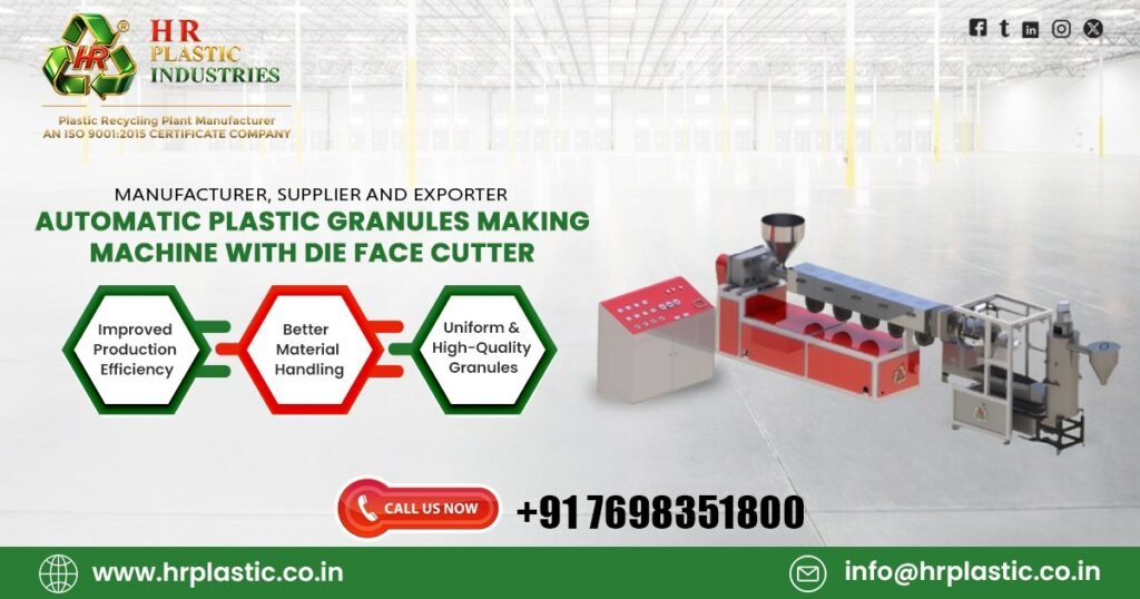 Automatic Plastic Granules Making Machine with Die Face Cutter in Colombia