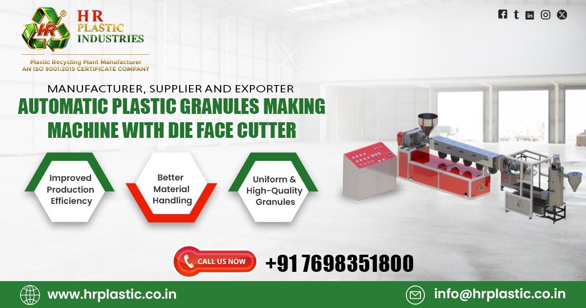 Automatic Plastic Granules Making Machine with Die Face Cutter in Canada