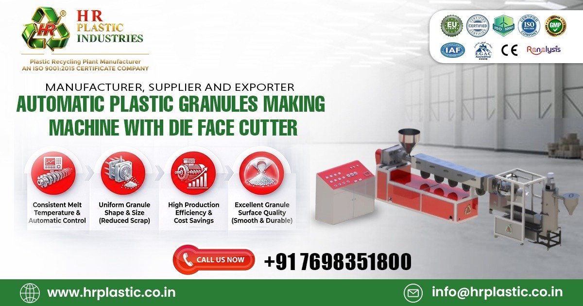 Automatic Plastic Granules Making Machine with Die Face Cutter in Argentina