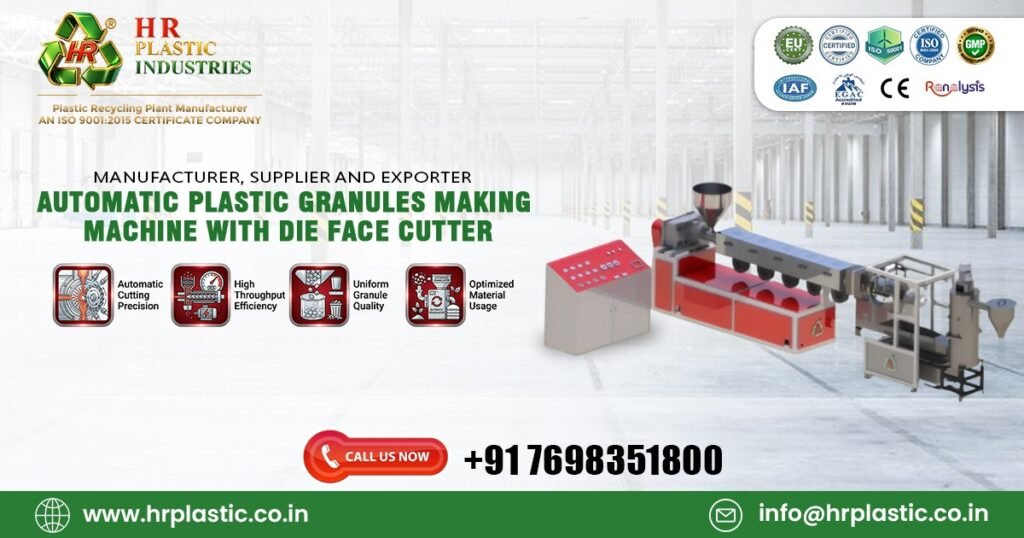Automatic Plastic Granules Making Machine with Die Face Cutter in Egypt