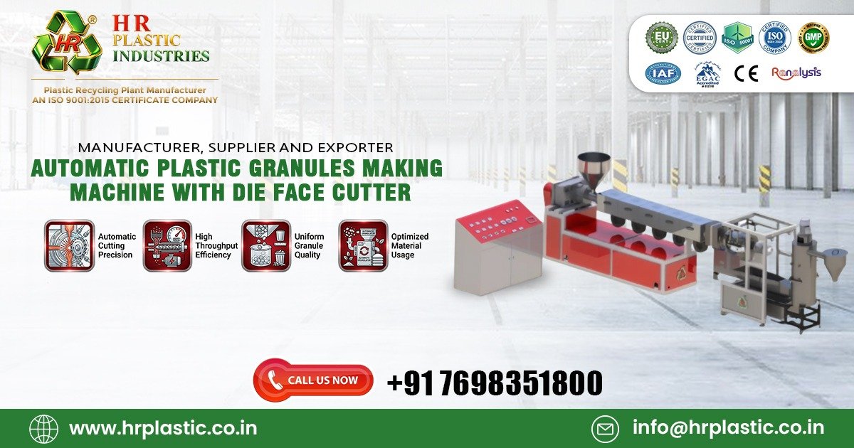 Automatic Plastic Granules Making Machine with Die Face Cutter in Egypt
