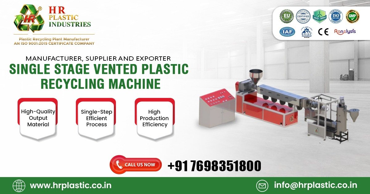 Single Stage Vented Plastic Recycling Machine in Angola for plastic waste processing