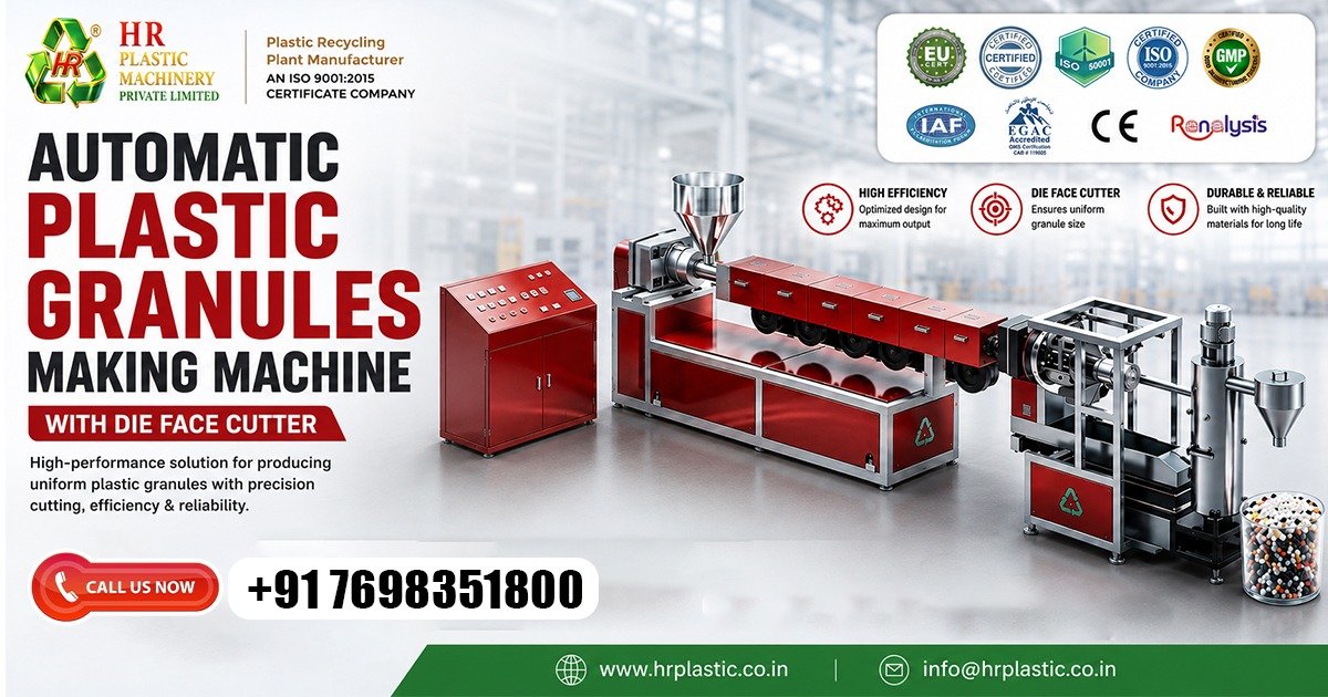 Automatic Plastic Granules Making Machine with Die Face Cutter In Sri Lanka