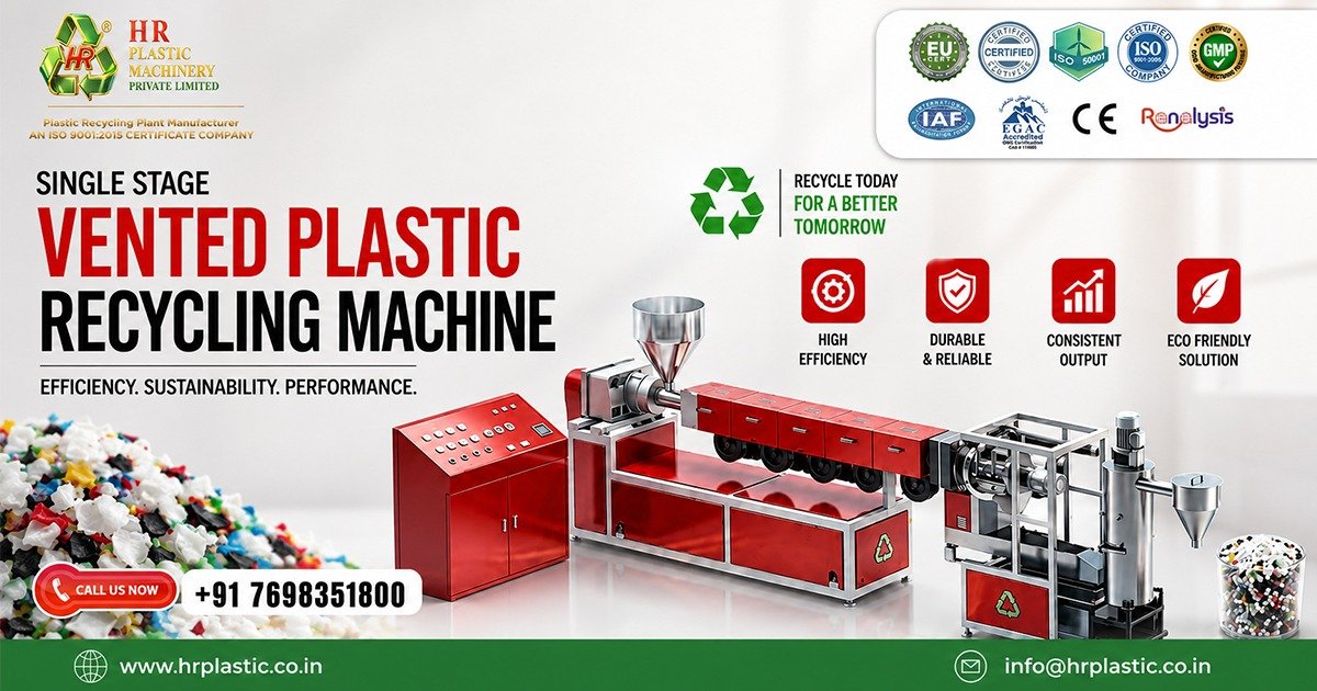 Single Stage Vented Plastic Recycling Machine in Madagascar