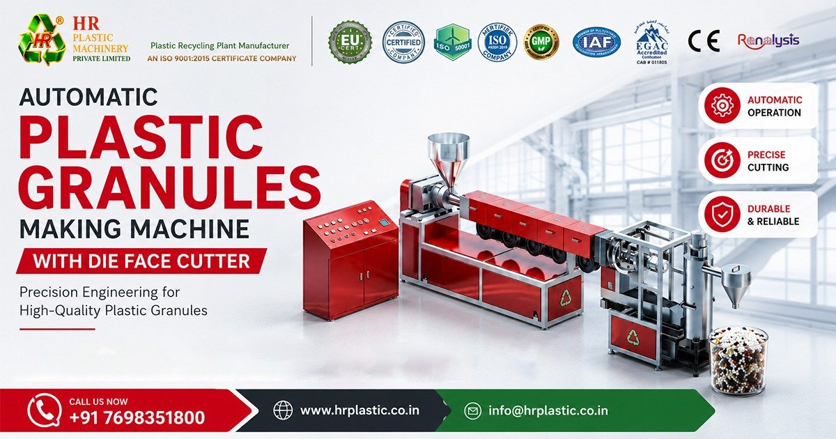 Automatic Plastic Granules Making Machine With Die Face Cutter In DR Congo