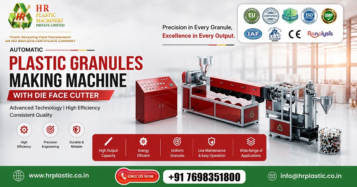 Automatic Plastic Granules Making Machine with Die Face Cutter in Indonesia