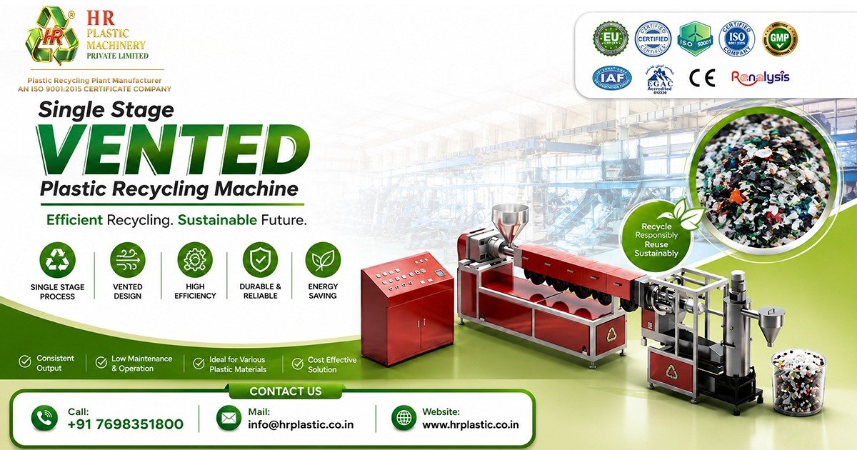 Single Stage Vented Plastic Recycling Machine In Oman