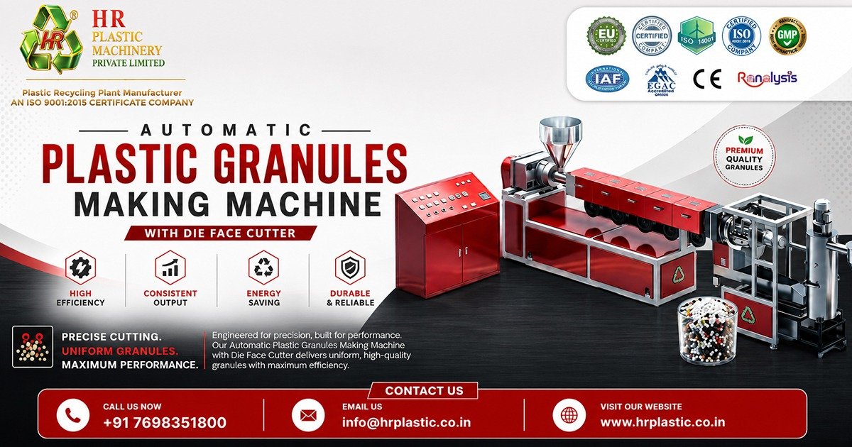 Automatic Plastic Granules Making Machine with Die Face Cutter In Libya