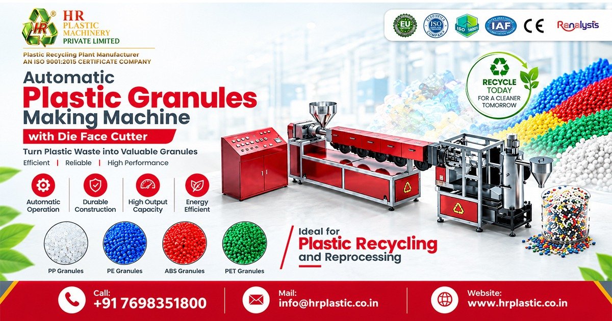 Automatic Plastic Granules Making Machine with Die Face Cutter In Bhutan